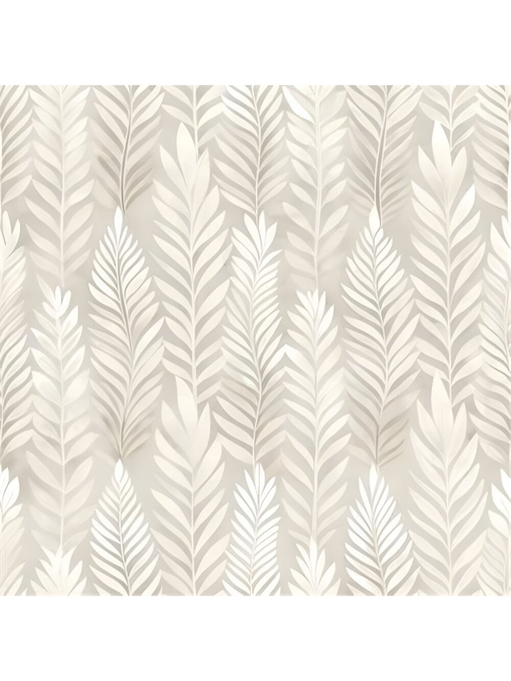 Beige Leaf Peel and Stick Wallpaper Boho 17.32" X 118.11" Modern Leaves